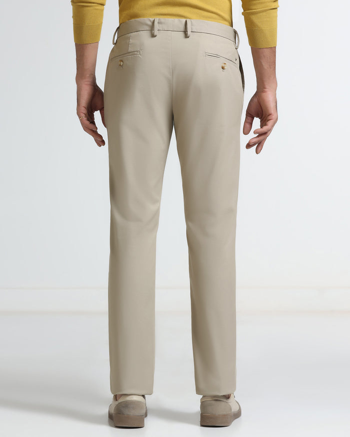 Beige Non Iron Solid Khakis - Tigiris