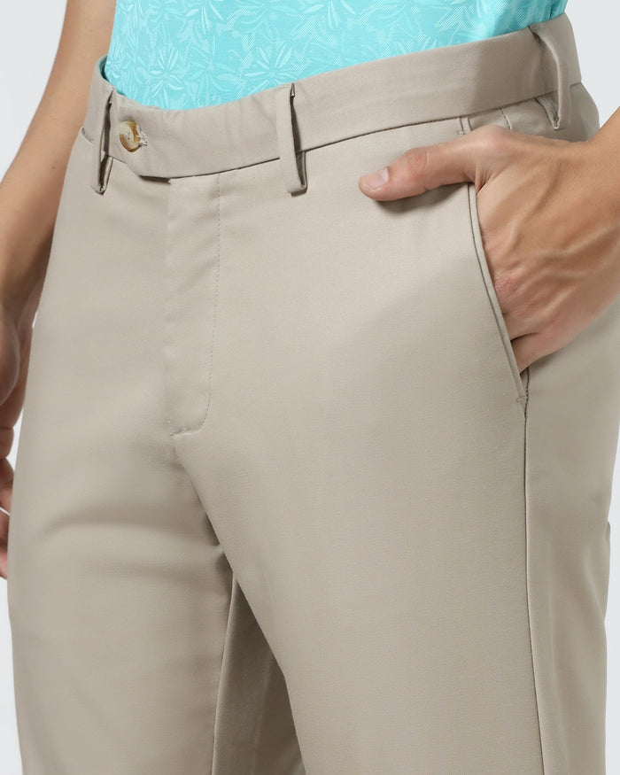 Beige Non Iron Solid Khakis - Tigris