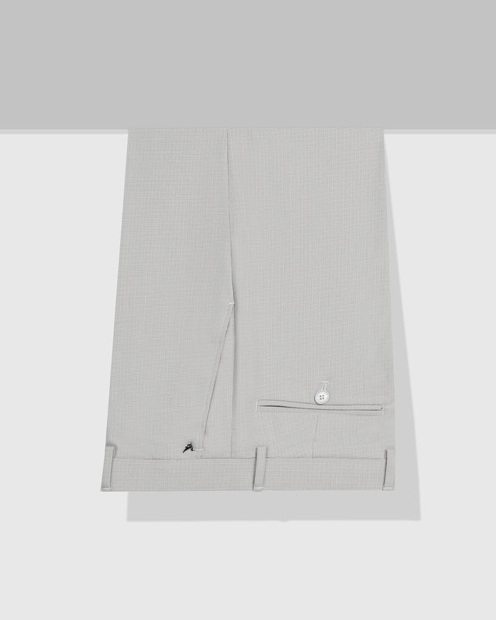 Beige Textured Trouser - Barrel