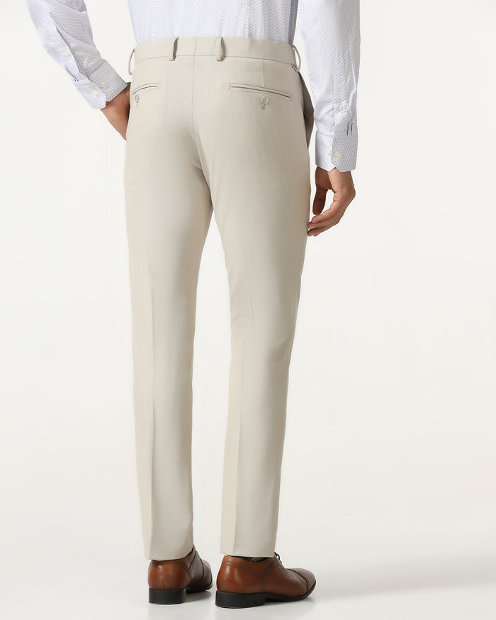 Beige Textured Trouser - Chivas