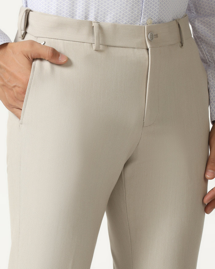 Beige Textured Trouser - Chivas