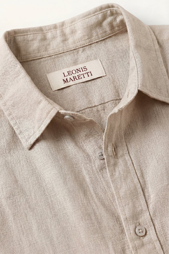 Bellagio Linen Set Long Sleeve Beige