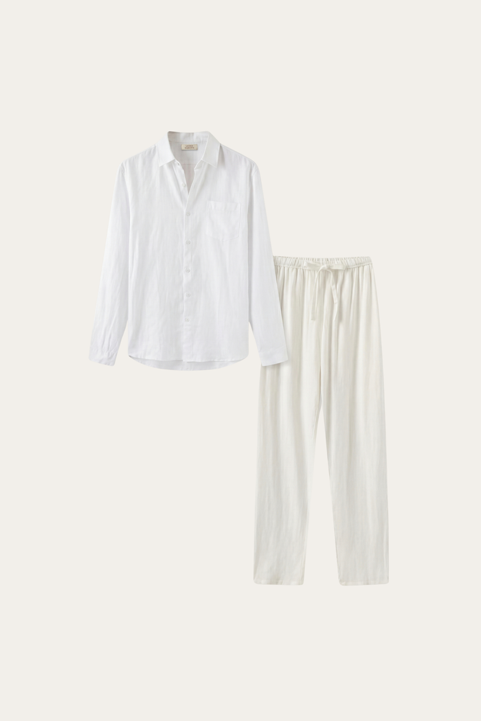 Bellagio Linen Set Long Sleeve White