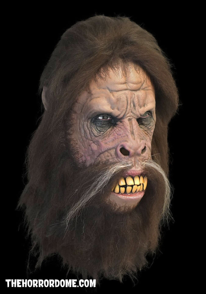 Bigfoot HD Studios Pro Halloween Mask front view with realistic Sasquatch face and hand-haired detail