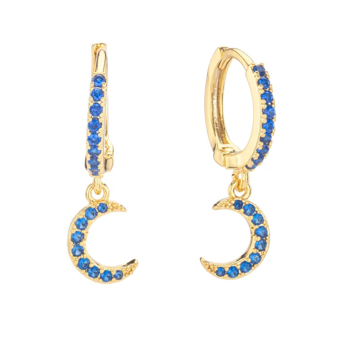 Bijoux De Mimi Tori Moon Huggie Earrings
