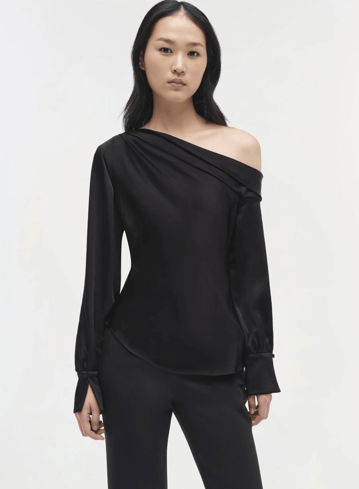 Black Alice One Shoulder Top - Amor Lafayette
