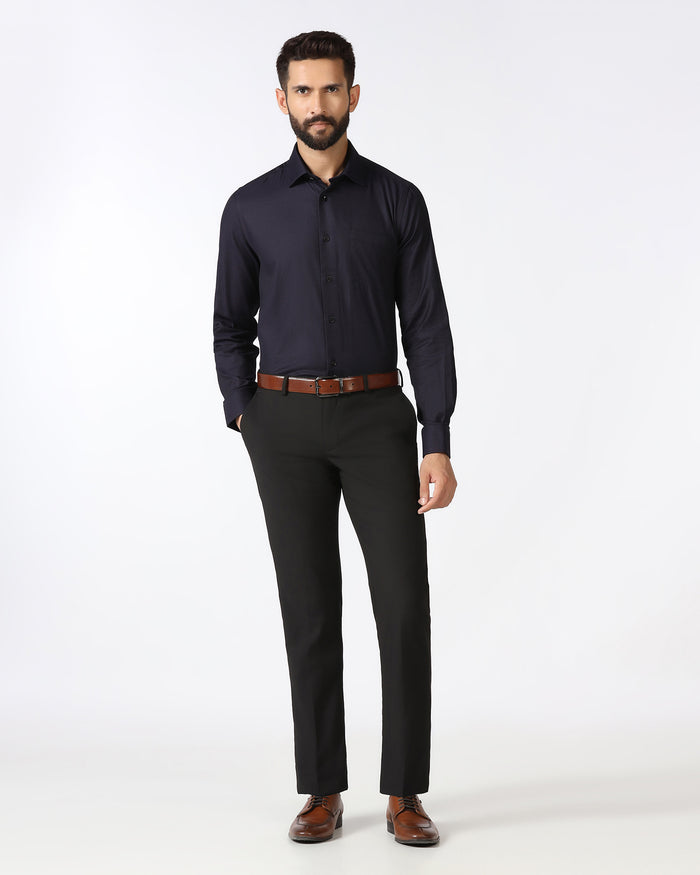 Black Check Trouser - Baylor