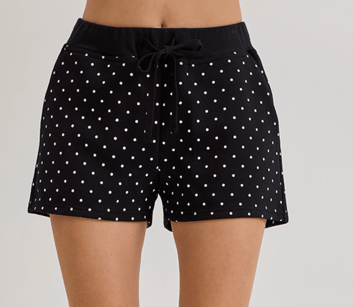 Black Dotted Monroe Shorts - Amor Lafayette