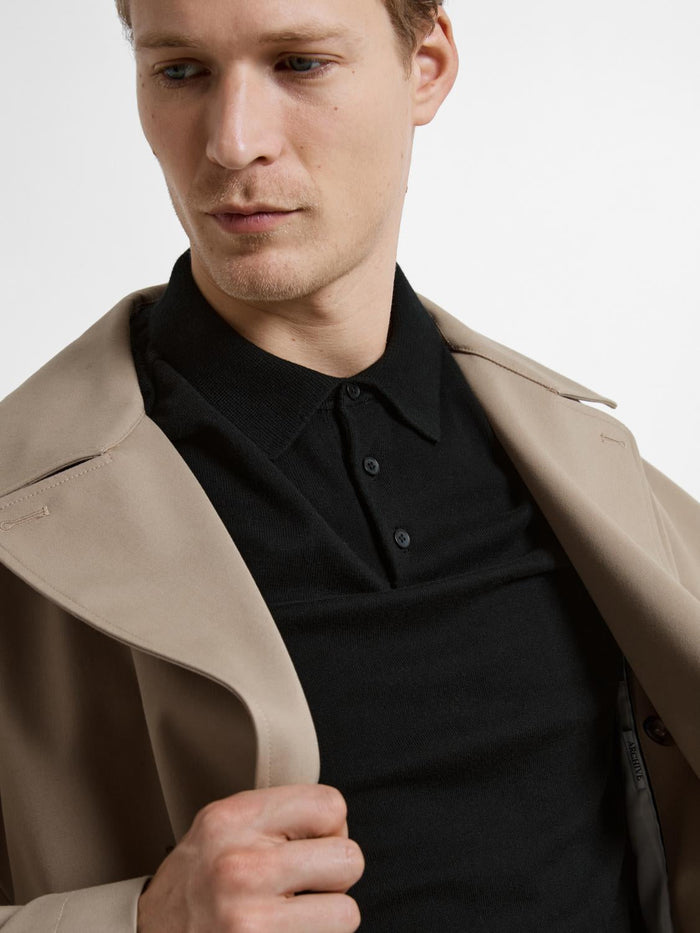 Black Knitted Polo