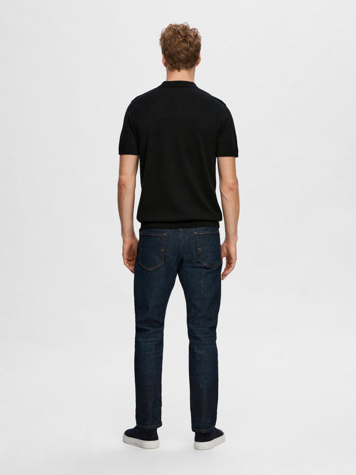 Black Knitted Polo