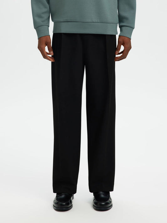 Black Loose Fit Flex Pants