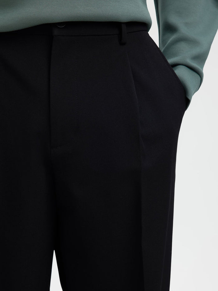 Black Loose Fit Flex Pants