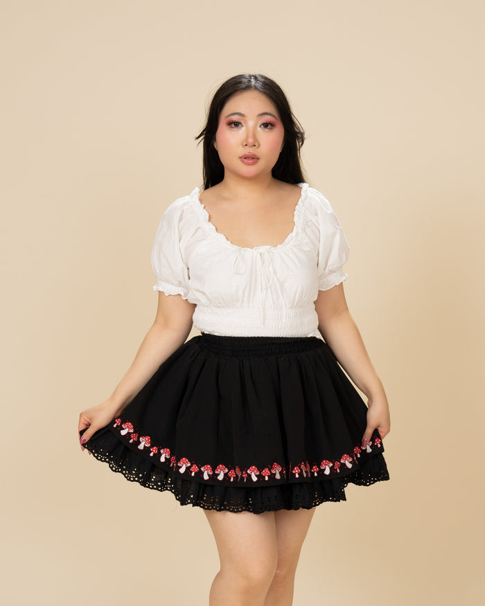 Black Mushroom Skirt (Pre-Order CLOSED)(ESD: October 15th - 30th, 2026)