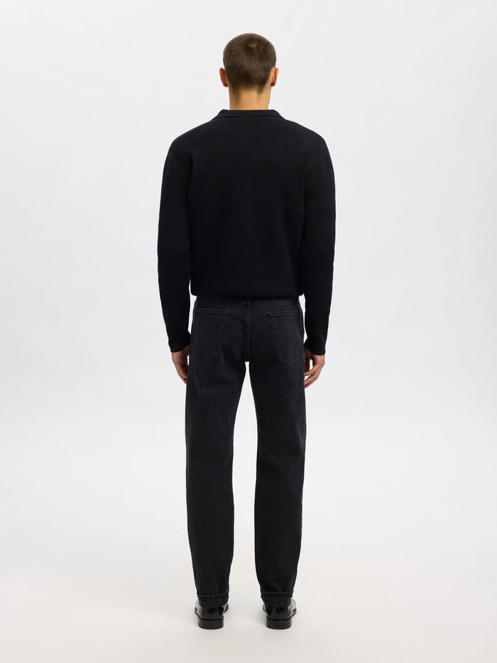 Black Organic Cotton Slim Fit Jeans