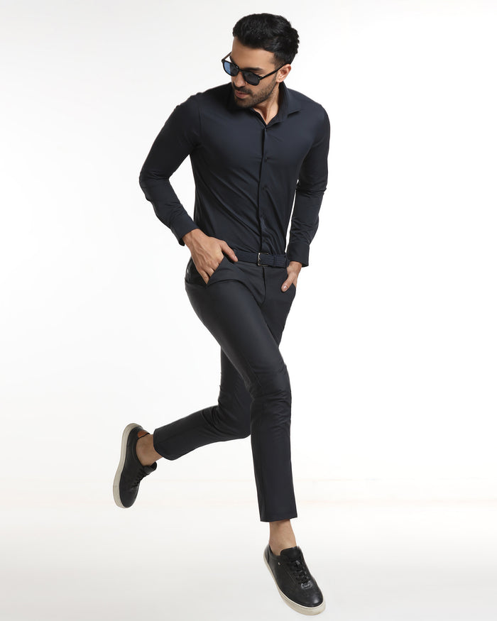 Black TechPro Textured Khakis - Ticino