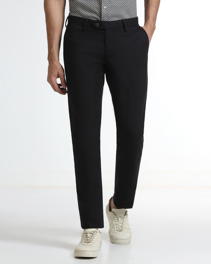 Black Unwrinkle Solid Khakis - Tigris