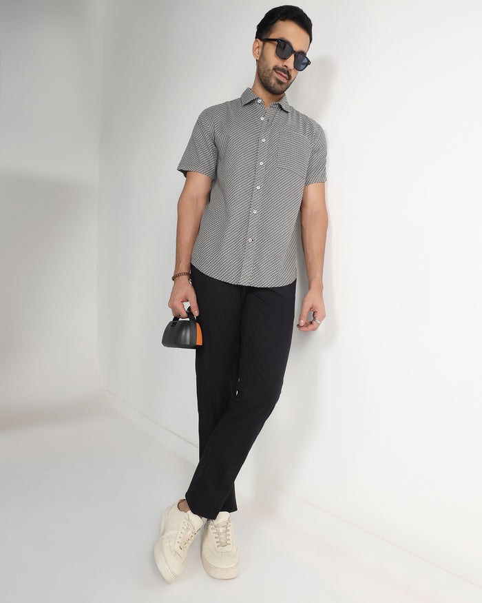 Black Unwrinkle Solid Khakis - Tigris