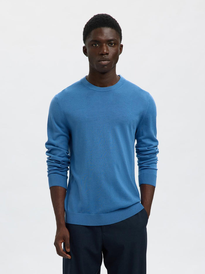 Blue Merino Wool Jumper