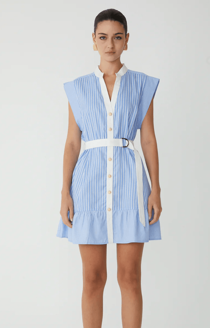 Blue Sarabella Stripe Dress - Amor Lafayette