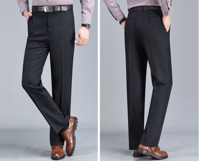 Blue Thin Stripes Mens Formal Trousers - SimonVon Shop