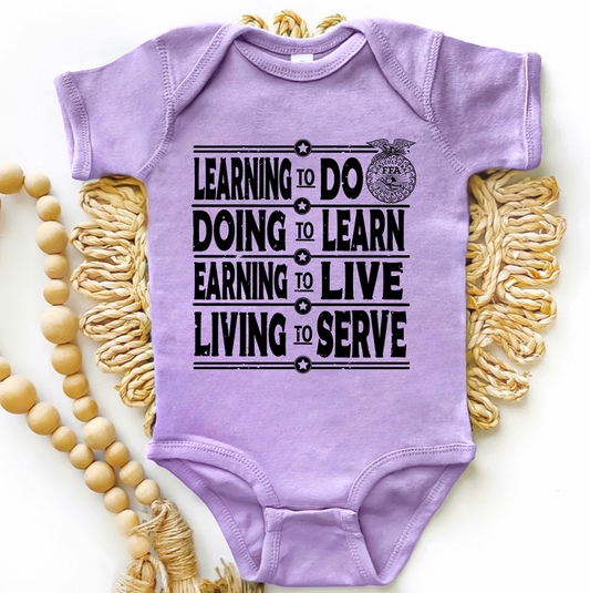 Bold FFA Motto Black Ink - Infant/Toddler/Youth