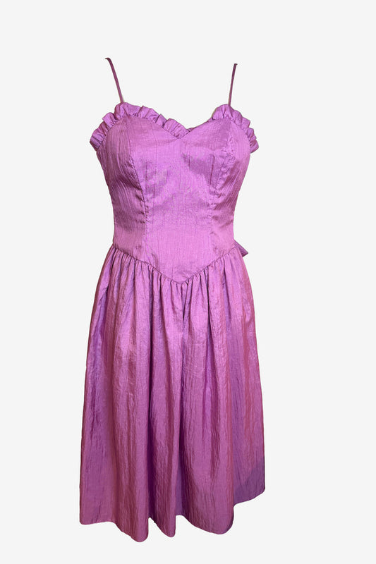 Bon Choix Pink Ruffle Midi Dress image 0