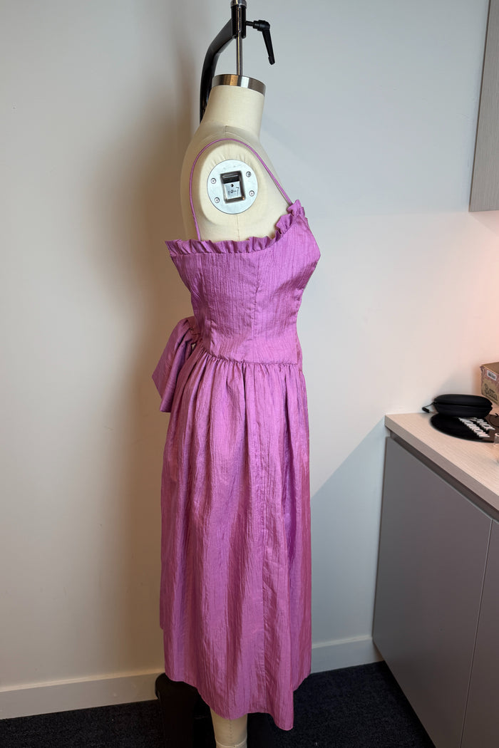 Bon Choix Pink Ruffle Midi Dress image 1