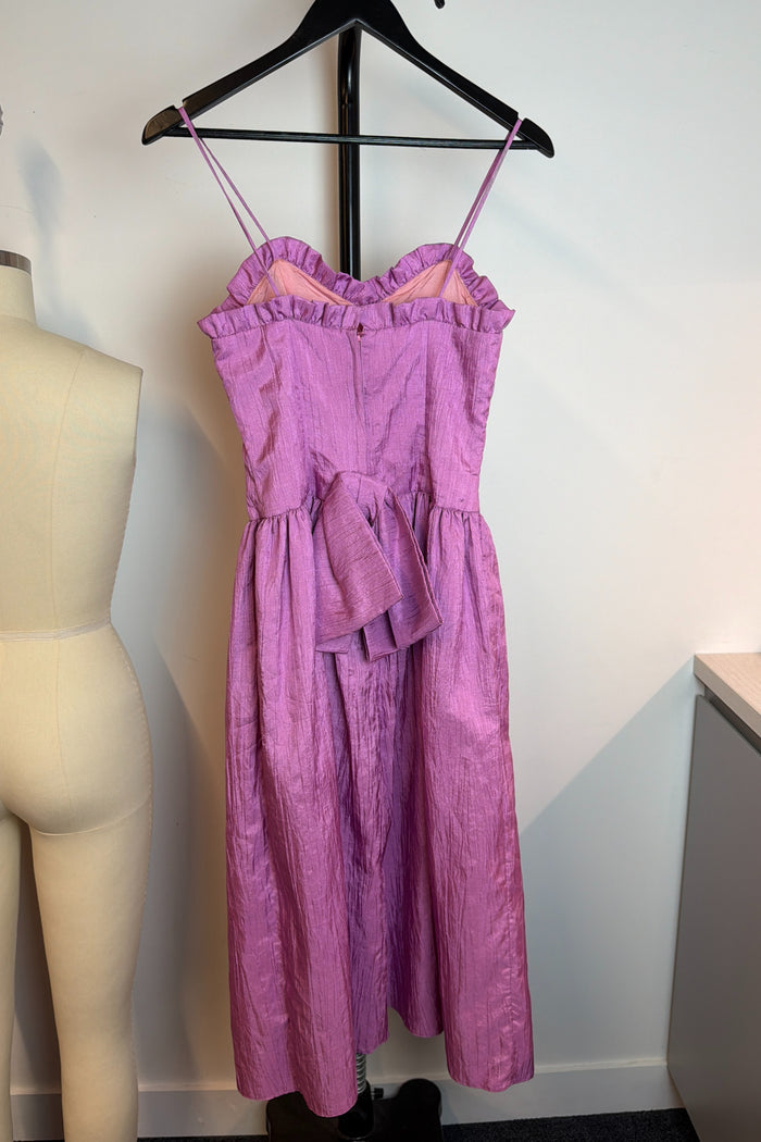 Bon Choix Pink Ruffle Midi Dress image 2