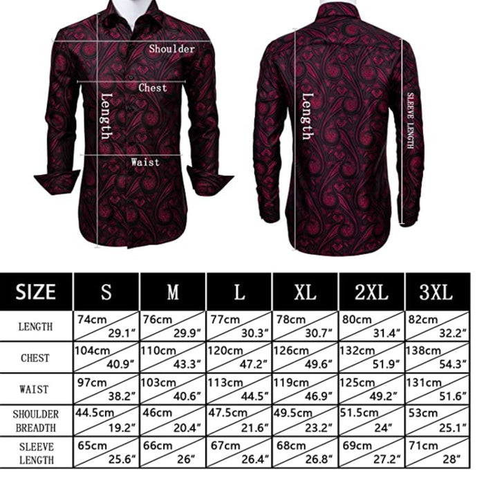 Bright Grey Paisley Casual Shirts. CY-0021 - SimonVon Shop