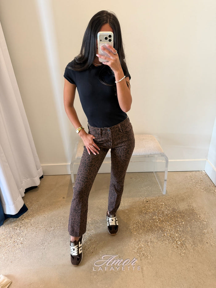 Brown Leopard Jeanne Jeans - Amor Lafayette