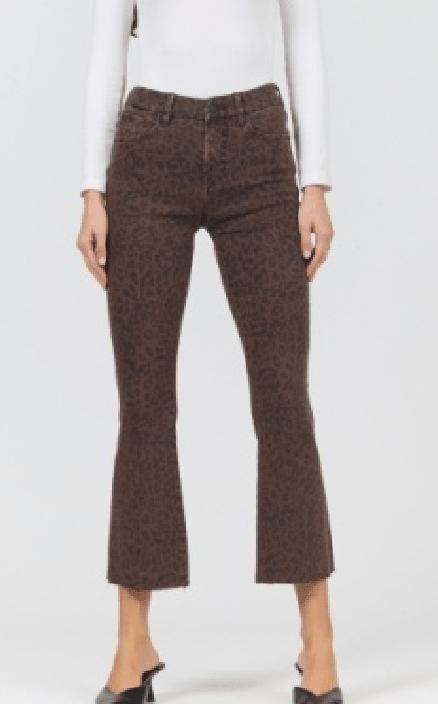 Brown Leopard Jeanne Jeans - Amor Lafayette