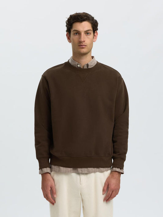 Brown Relaxed Fit Sweatshirt