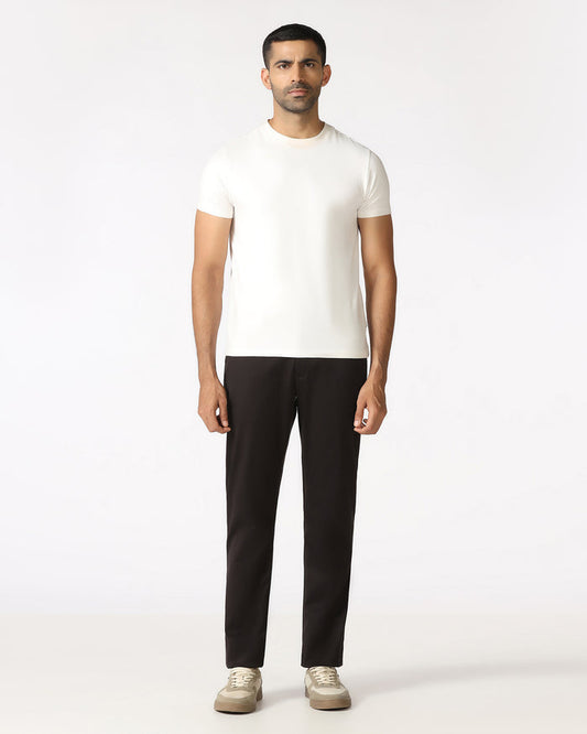 Brown Solid Khakis - Thale