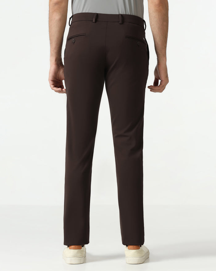 Brown Techpro Solid Khakis - Ziea