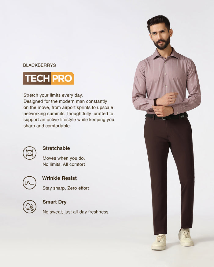 Brown TechPro Textured Khakis - Sandy