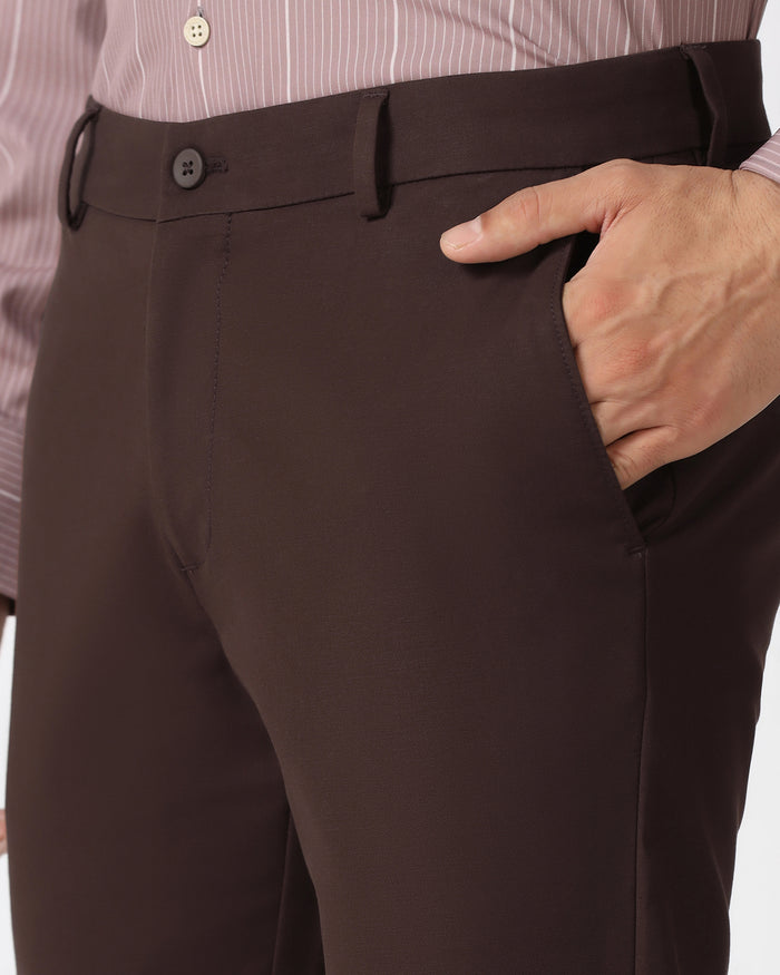 Brown Techpro Textured Khakis - Sandy