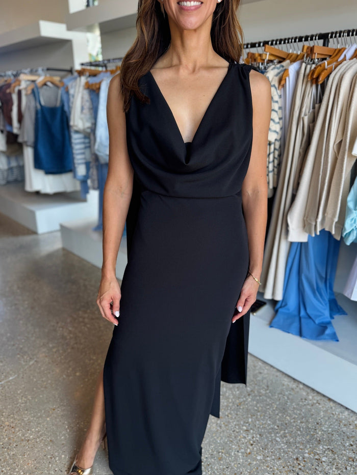 Brullo Maxi Dress in Black - Amor Lafayette