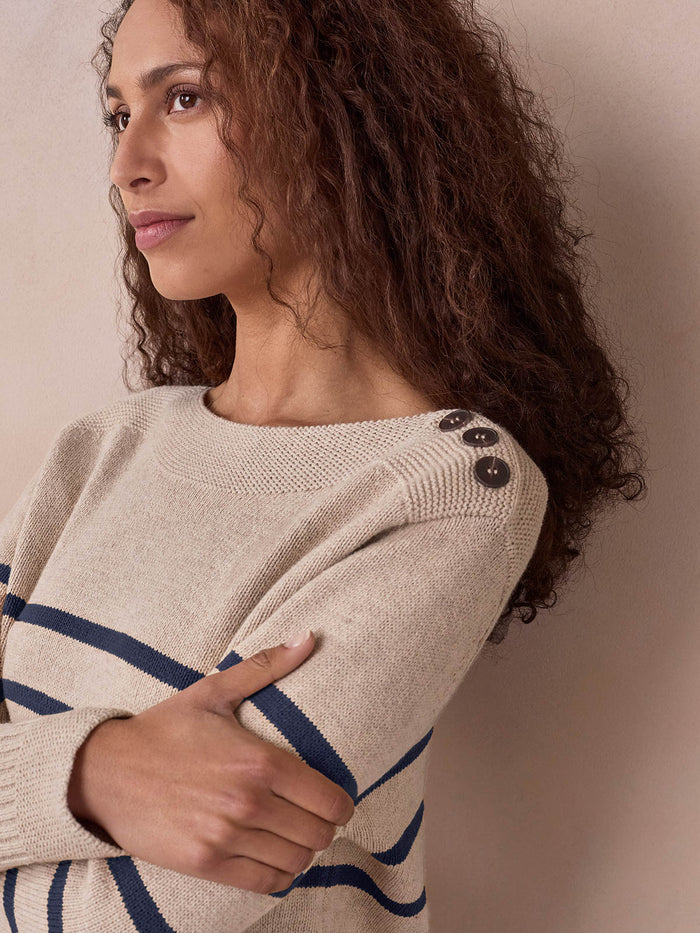 Button Detail Gansey Jumper