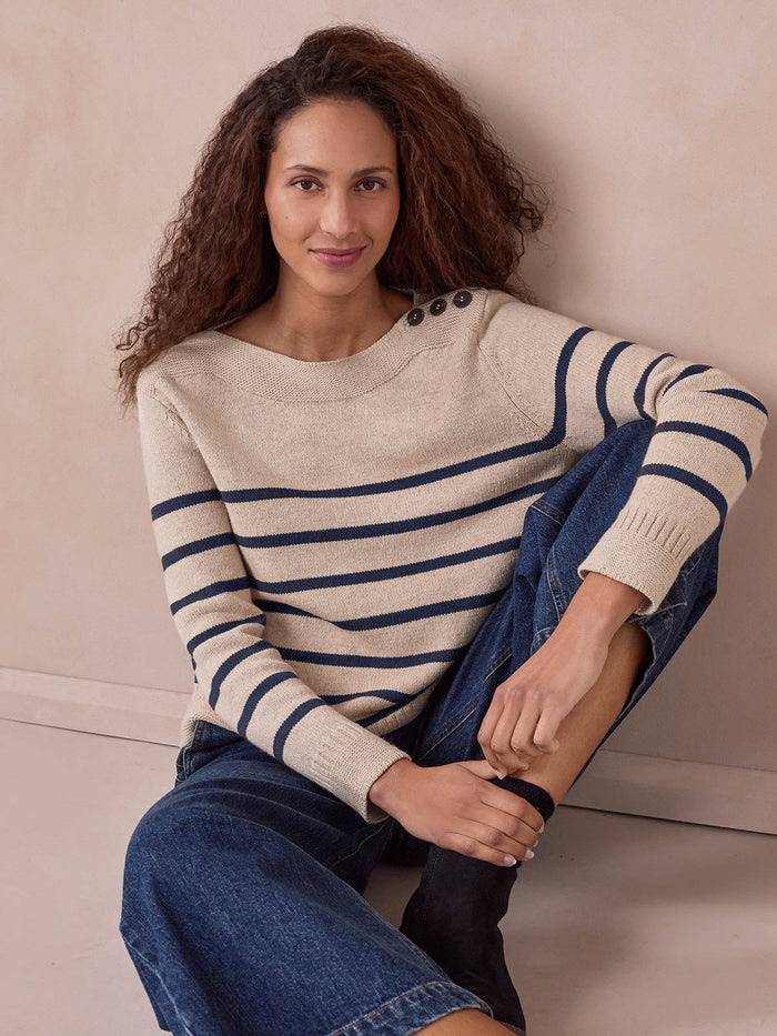 Button Detail Gansey Jumper