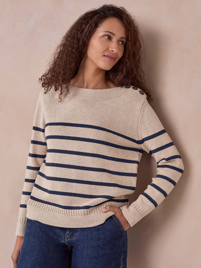 Button Detail Gansey Jumper