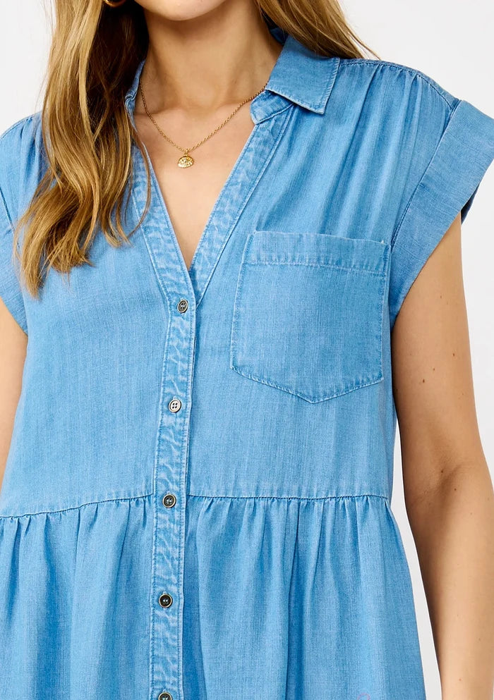 Button Down Mini Dress