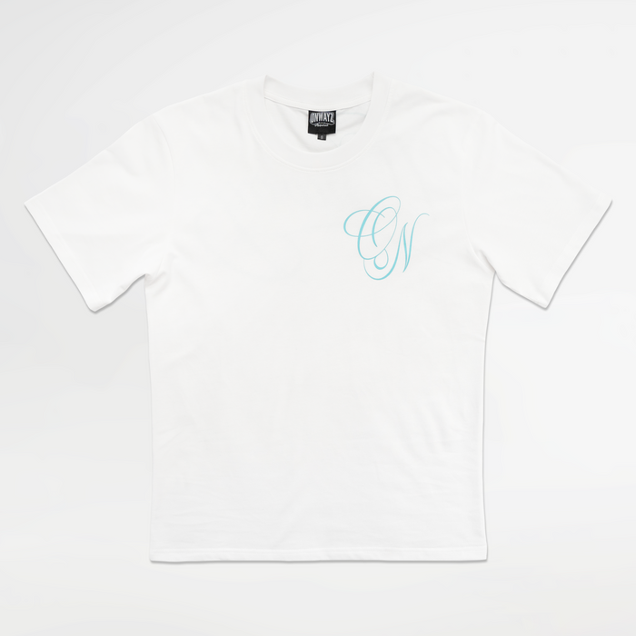 Calligraphy T Shirt - Aqua