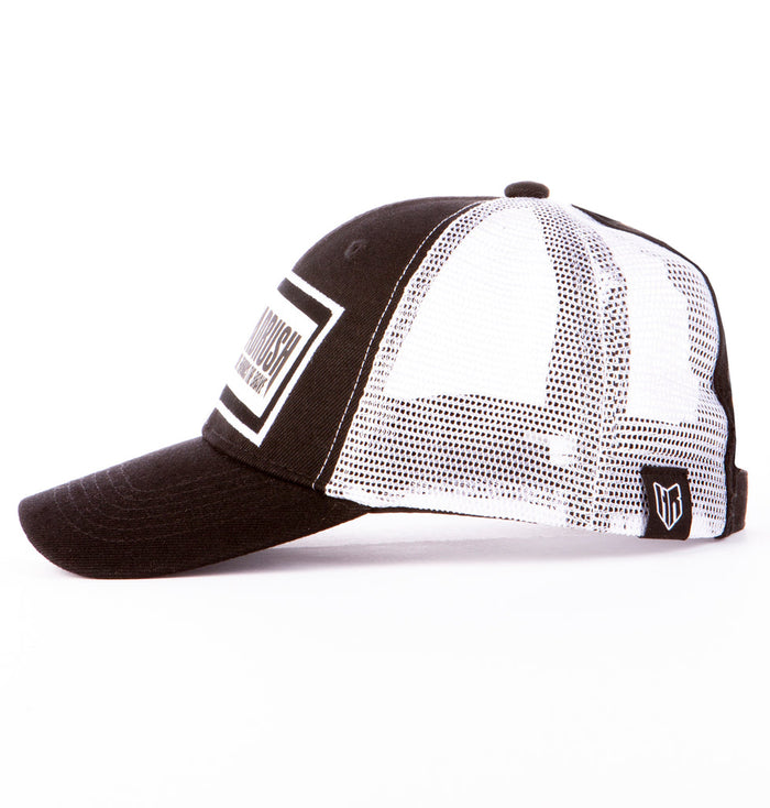 Casquette Headrush Sergé Avec Élastique Croisé blanc noir