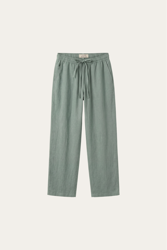 Catania Linen Pantalon Green