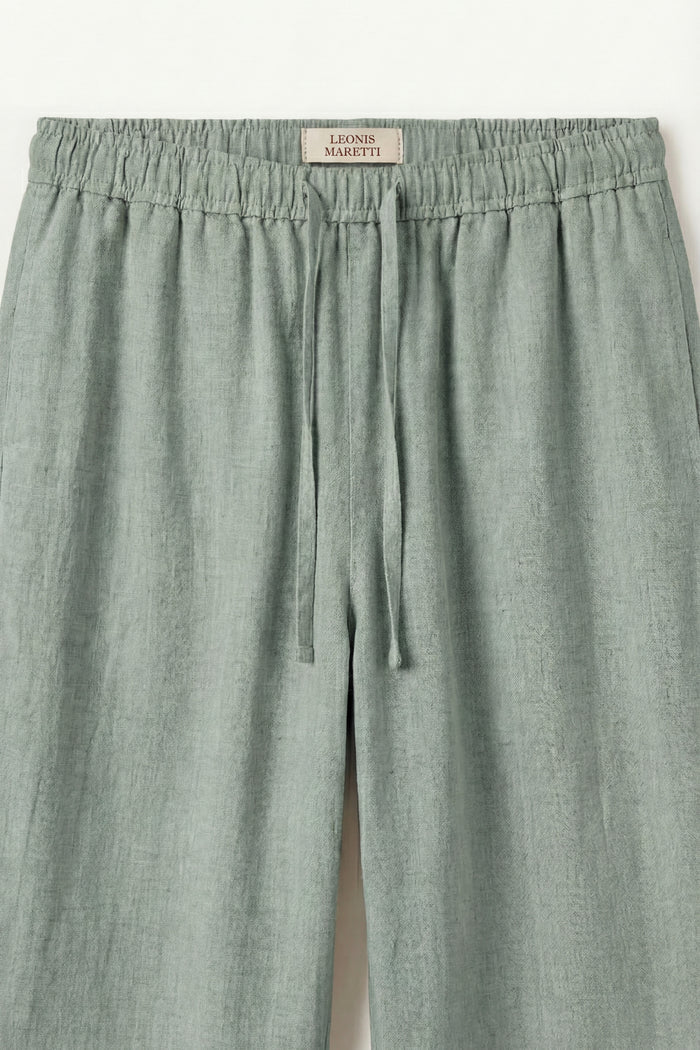 Catania Linen Pantalon Green