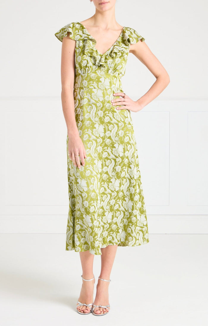 Celine Dress - Chartreuse