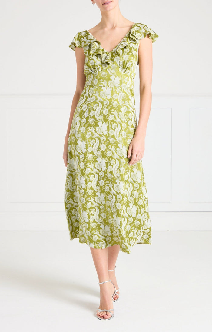 Celine Dress - Chartreuse