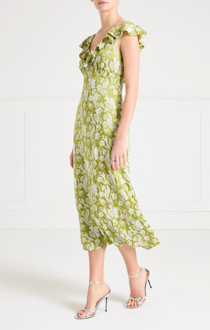 Celine Dress - Chartreuse