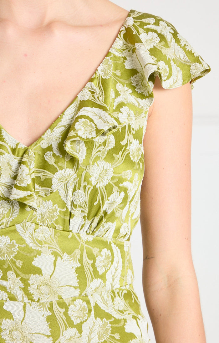 Celine Dress - Chartreuse