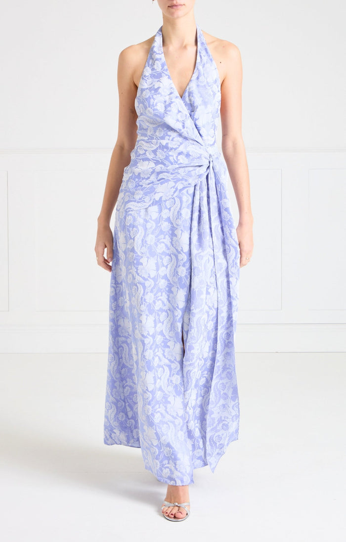 Celine Halter Dress - Lavender Blue